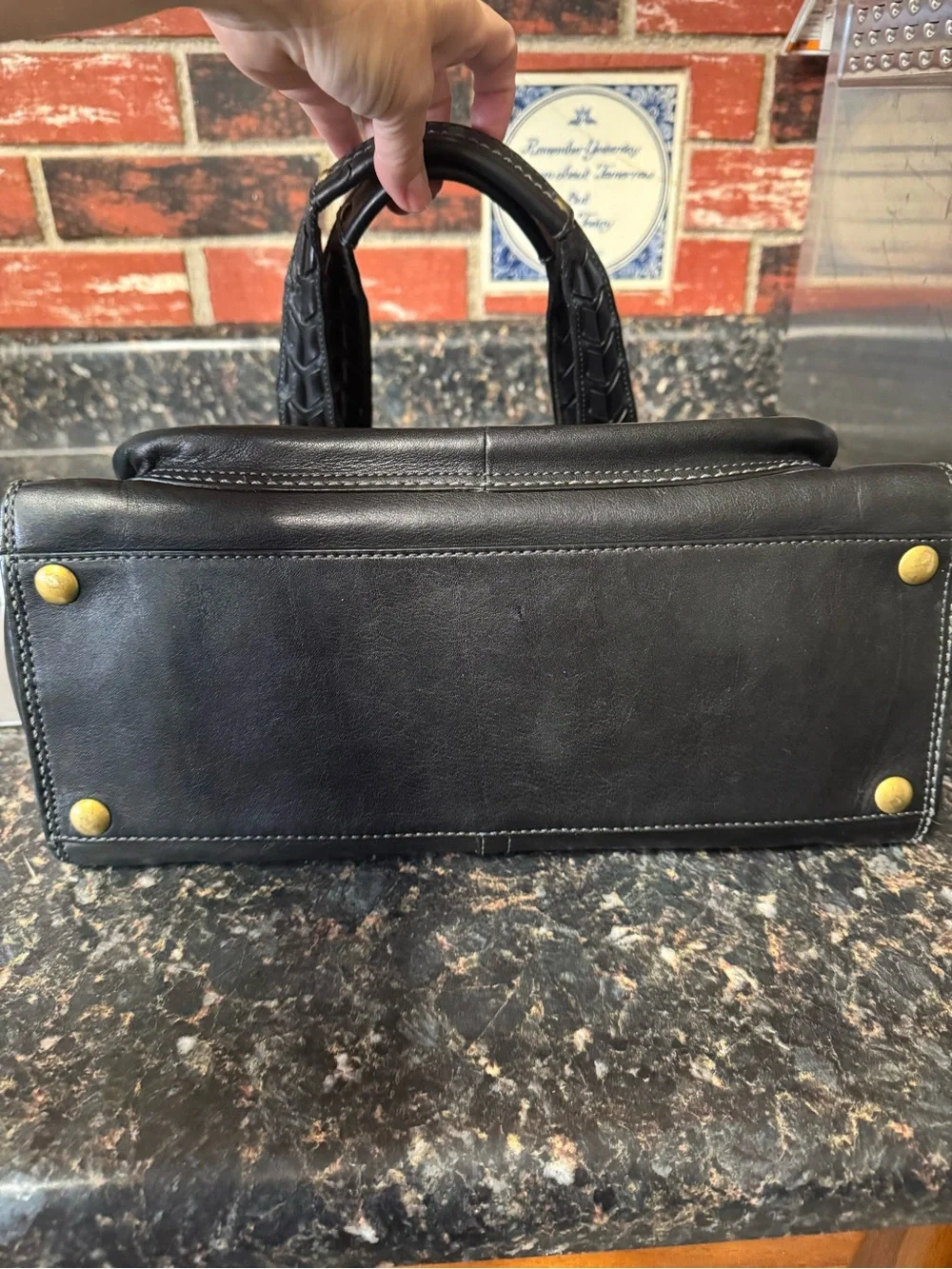 Coach Legacy Bleecker Leather Tote 11420 Black Tattersall Y2K Bag